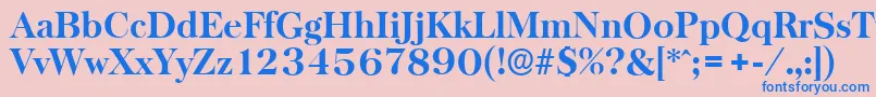 BaskervilleserialXboldRegular Font – Blue Fonts on Pink Background
