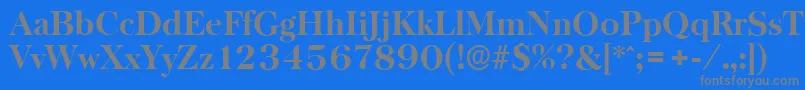 BaskervilleserialXboldRegular Font – Gray Fonts on Blue Background