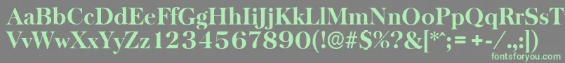 BaskervilleserialXboldRegular Font – Green Fonts on Gray Background