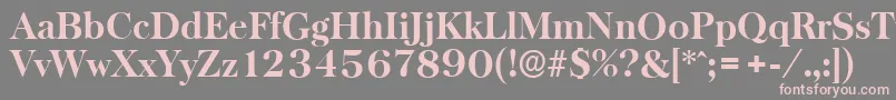 BaskervilleserialXboldRegular Font – Pink Fonts on Gray Background
