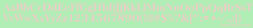 BaskervilleserialXboldRegular Font – Pink Fonts on Green Background