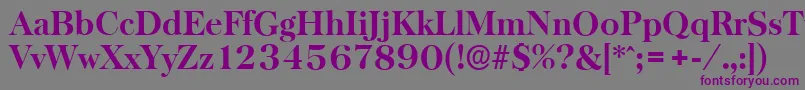 BaskervilleserialXboldRegular Font – Purple Fonts on Gray Background