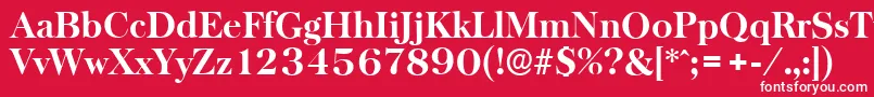 BaskervilleserialXboldRegular Font – White Fonts on Red Background