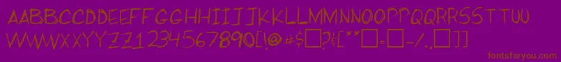 MikesBigday Font – Brown Fonts on Purple Background