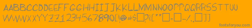 MikesBigday-Schriftart – Graue Schriften auf orangefarbenem Hintergrund