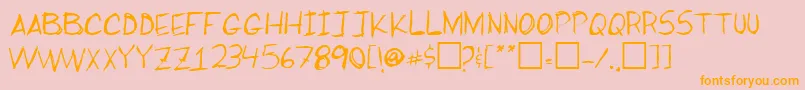 MikesBigday Font – Orange Fonts on Pink Background