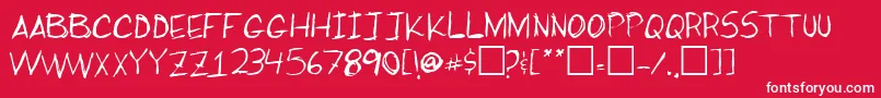 MikesBigday Font – White Fonts on Red Background