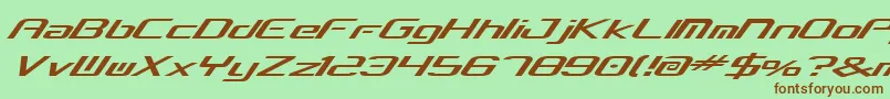 Concbv2 Font – Brown Fonts on Green Background