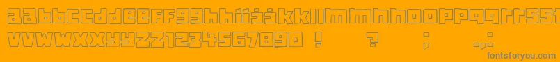 フォントClassica – オレンジの背景に灰色の文字