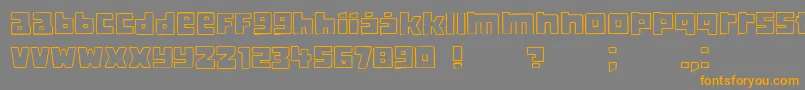 Classica Font – Orange Fonts on Gray Background