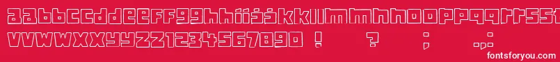 Classica Font – White Fonts on Red Background