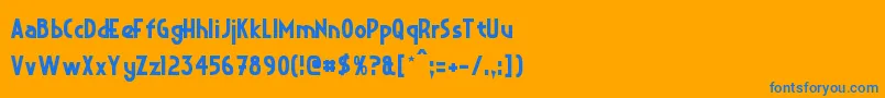 CrystalDeco Font – Blue Fonts on Orange Background