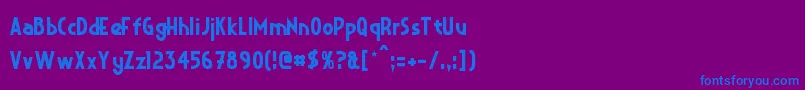 CrystalDeco Font – Blue Fonts on Purple Background