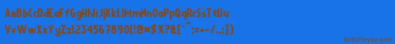 CrystalDeco Font – Brown Fonts on Blue Background