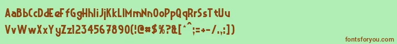 CrystalDeco Font – Brown Fonts on Green Background