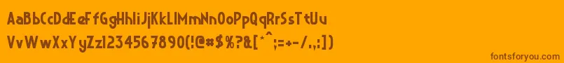CrystalDeco Font – Brown Fonts on Orange Background