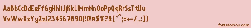 CrystalDeco Font – Brown Fonts on Pink Background