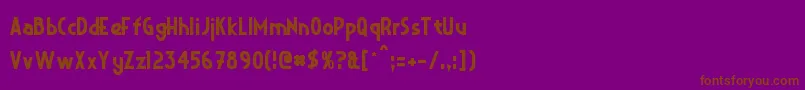 CrystalDeco Font – Brown Fonts on Purple Background