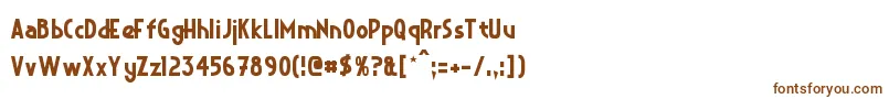 Шрифт CrystalDeco – коричневые шрифты на белом фоне