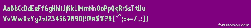 CrystalDeco Font – Green Fonts on Purple Background