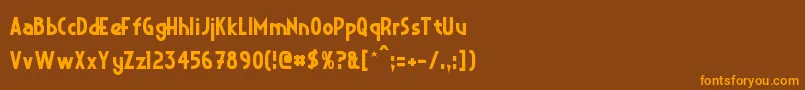 CrystalDeco Font – Orange Fonts on Brown Background