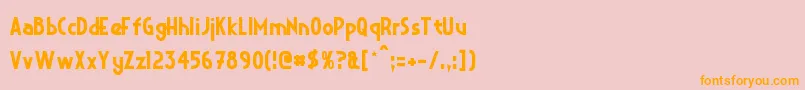 CrystalDeco Font – Orange Fonts on Pink Background