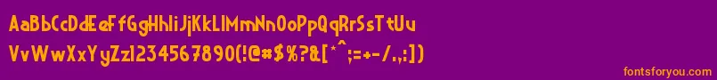 CrystalDeco Font – Orange Fonts on Purple Background