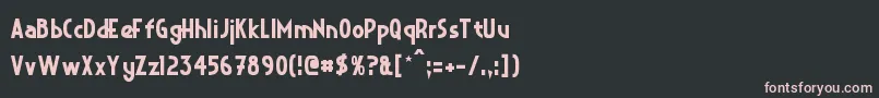 CrystalDeco Font – Pink Fonts on Black Background