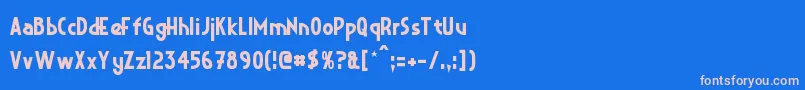 CrystalDeco Font – Pink Fonts on Blue Background