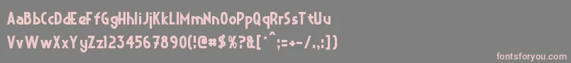 CrystalDeco Font – Pink Fonts on Gray Background