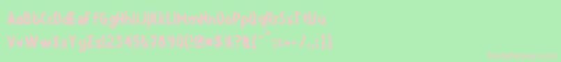 CrystalDeco Font – Pink Fonts on Green Background