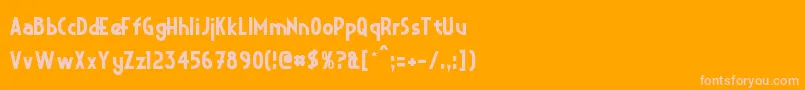 CrystalDeco Font – Pink Fonts on Orange Background