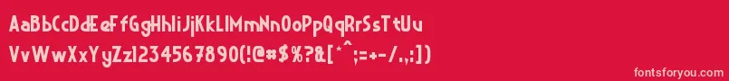 CrystalDeco Font – Pink Fonts on Red Background