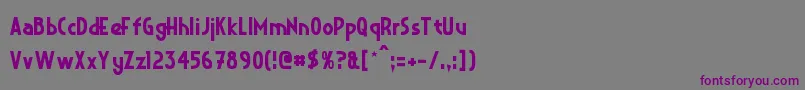 Шрифт CrystalDeco – фиолетовые шрифты на сером фоне