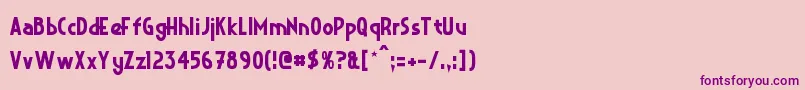 Шрифт CrystalDeco – фиолетовые шрифты на розовом фоне