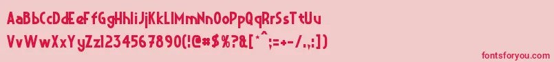 CrystalDeco Font – Red Fonts on Pink Background