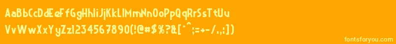 CrystalDeco Font – Yellow Fonts on Orange Background