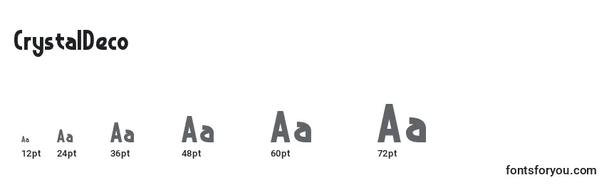 CrystalDeco (105449) Font Sizes