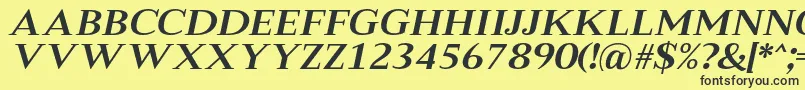 MeryshaRegularItalic Font – Black Fonts on Yellow Background