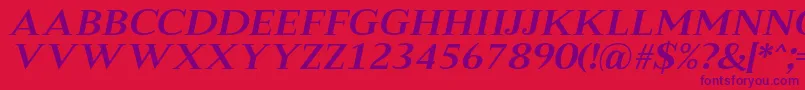 MeryshaRegularItalic Font – Purple Fonts on Red Background