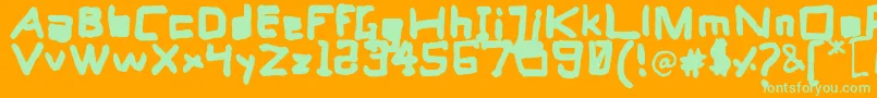 ComputersHeart Font – Green Fonts on Orange Background