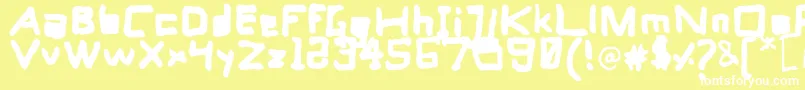fuente ComputersHeart – Fuentes Blancas Sobre Fondo Amarillo