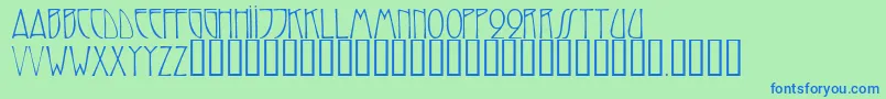 Trilliumcapsssk Font – Blue Fonts on Green Background