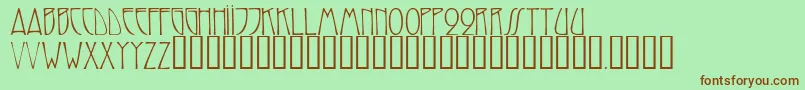 Trilliumcapsssk Font – Brown Fonts on Green Background