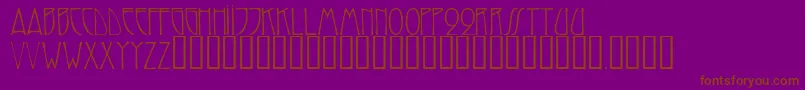 Trilliumcapsssk Font – Brown Fonts on Purple Background