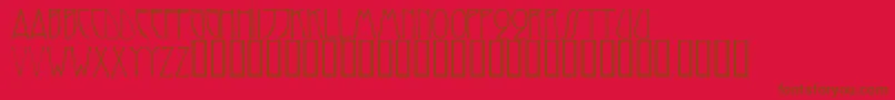 Trilliumcapsssk Font – Brown Fonts on Red Background