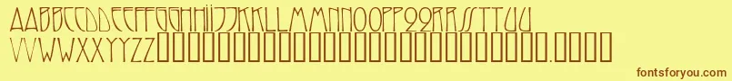 Trilliumcapsssk Font – Brown Fonts on Yellow Background