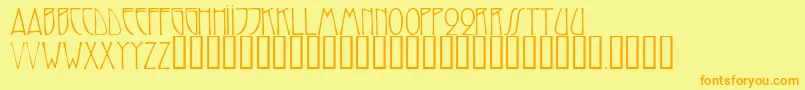 Trilliumcapsssk Font – Orange Fonts on Yellow Background