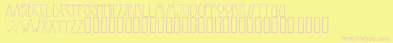 Trilliumcapsssk Font – Pink Fonts on Yellow Background