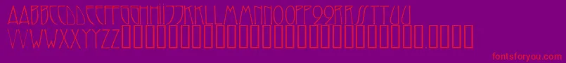 Trilliumcapsssk Font – Red Fonts on Purple Background